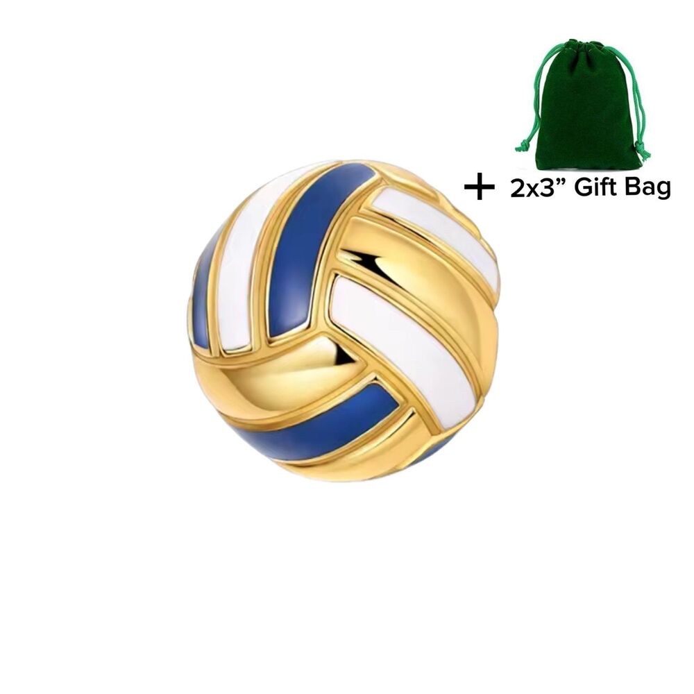 Volleyball Bead Charm | 925 Silver | Brand New